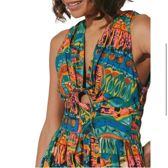 NWOT CLEOBELLA ayanna ankle dress in paradiso Small - Picture 9 of 10